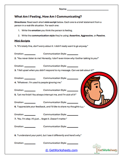 What Am I Feeling? Worksheet