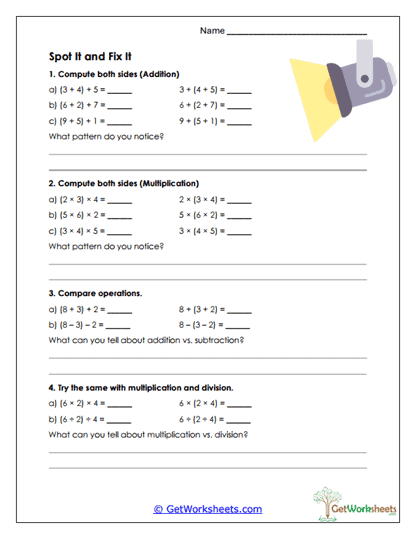 Spot & Fix Grouping Worksheet