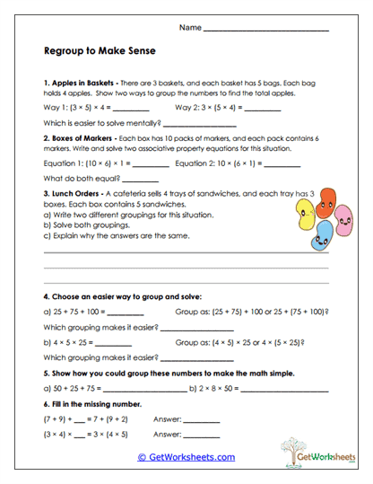 Regroup to Make Sense Worksheet