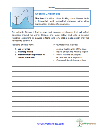 Atlantic Challenges Response Worksheet