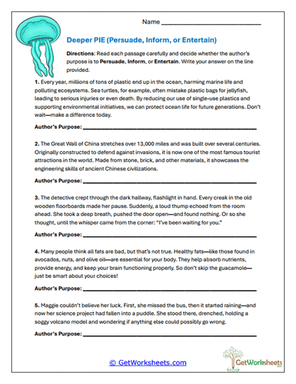 Deeper Purpose Identification Worksheet