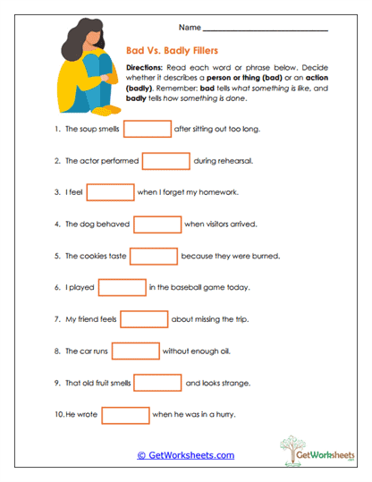 Fillers Worksheet