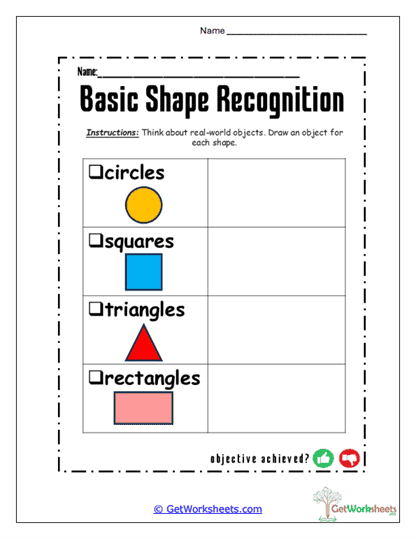 Shape Search Worksheet