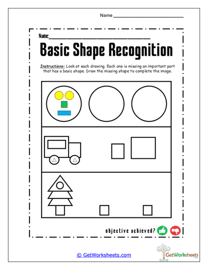 Color Shapes Worksheet