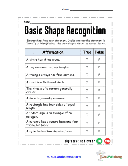 Shape Path Worksheet