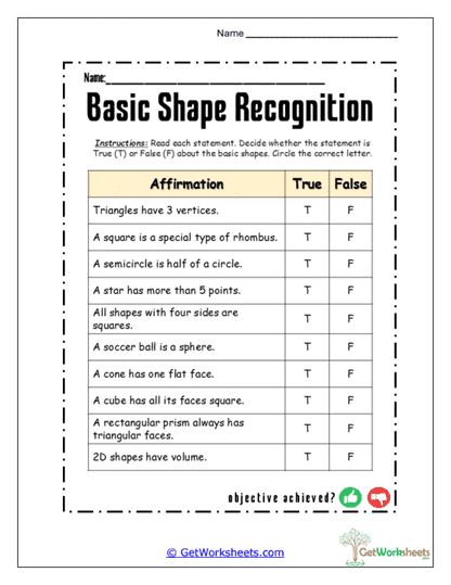 Shape Count Worksheet