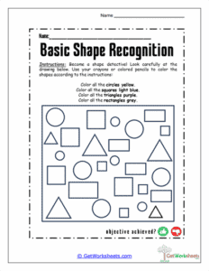 Basic Shape Recognition Worksheets - GetWorksheets.com