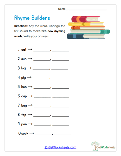 Word Family Maker Worksheet