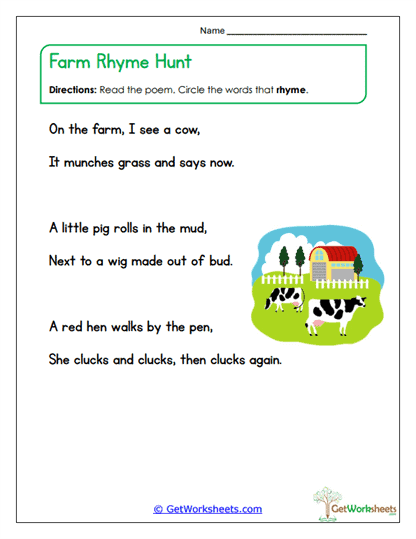 Word Pair Sorting Worksheet