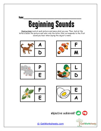 Coloring D-F Worksheet
