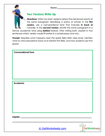 Two Versions Write-Up Worksheet