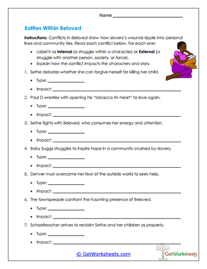 Battles Within Beloved Worksheet