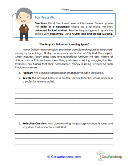 Truth or Thought Worksheet