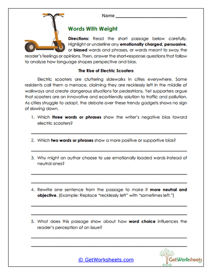 Fair or Flawed Worksheet