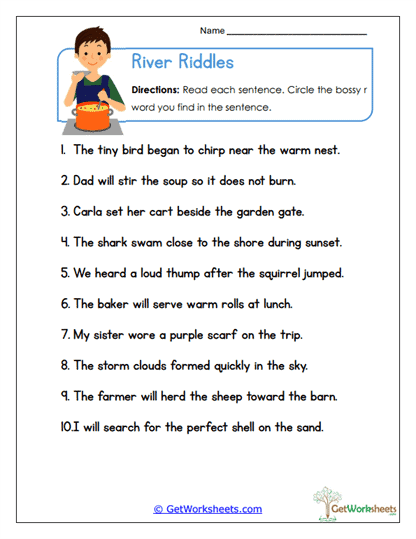 River Riddles Worksheet