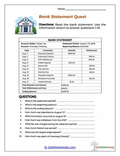 Business Math Word Problem Worksheets