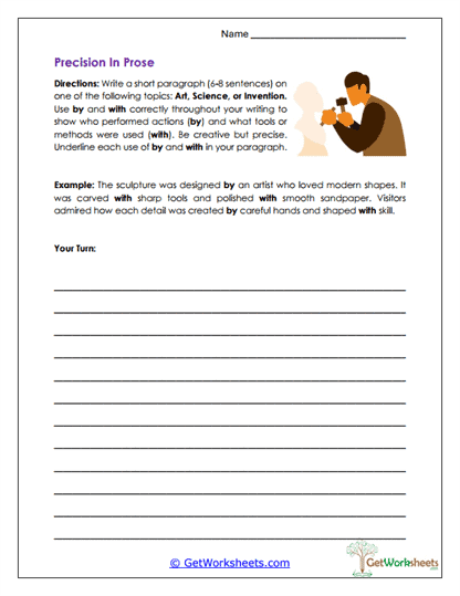 Precision in Prose Worksheet