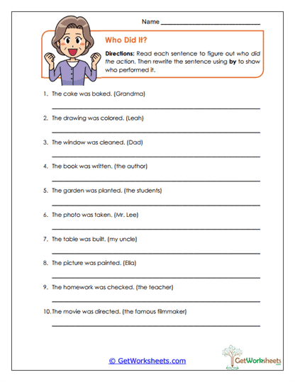 Who Did It? Worksheet