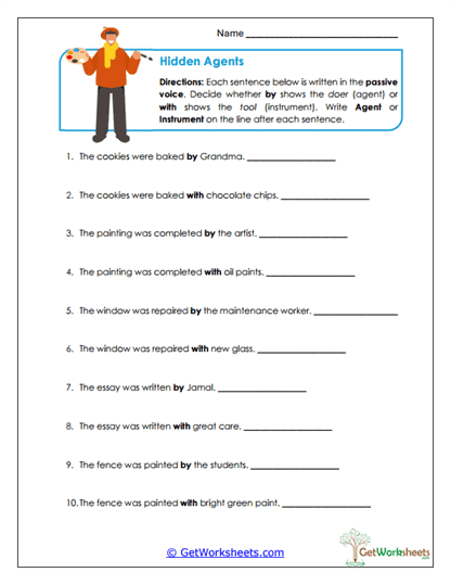 Hidden Agents Worksheet