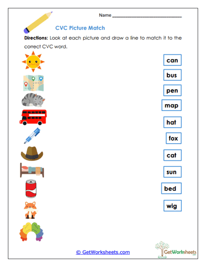 Picture Match Worksheet