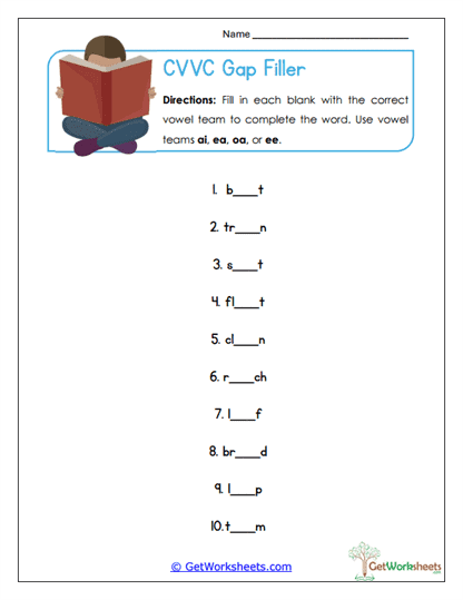 CVVC Gap Filler Worksheet