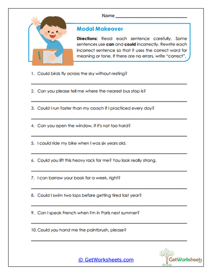 Modal Makeover Worksheet