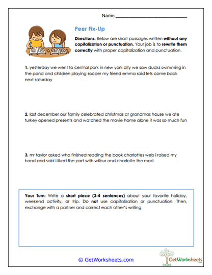 Peer Fix-Up Worksheet