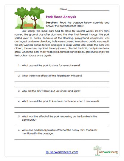 Park Flood Analysis Worksheet
