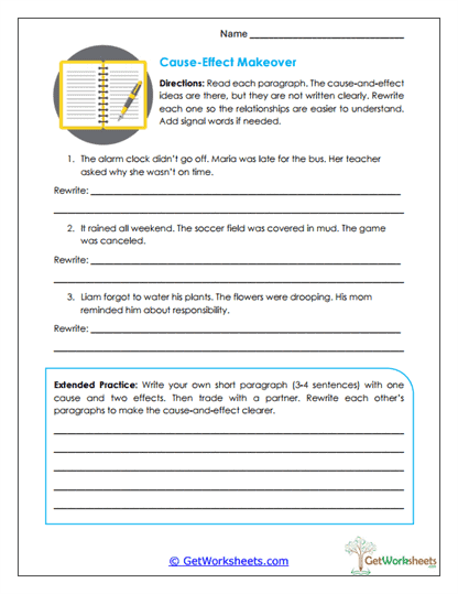 Cause-Effect Makeover Worksheet