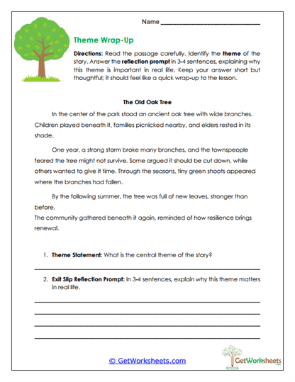 Theme Wrap-Up Worksheet