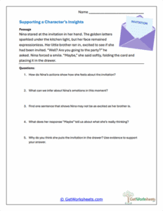 Character Analysis Worksheets - GetWorksheets.com