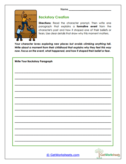 Backstory Creation Worksheet
