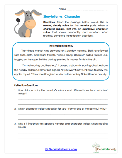 Storyteller vs. Character Worksheet