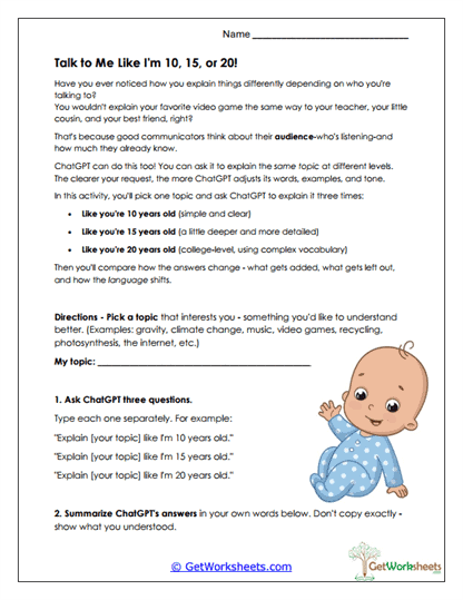 Audience Awareness Practice Worksheet