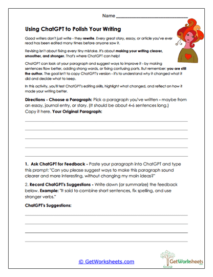 AI Vocabulary Development Worksheet