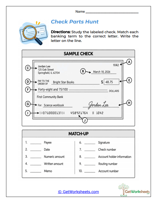 Business Math Worksheets