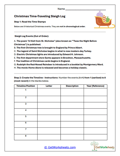 Gift Budget Log Worksheet