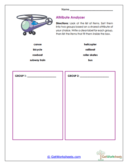 Attribute Analyzer Worksheet