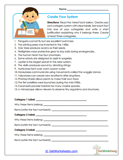 System Creator Worksheet