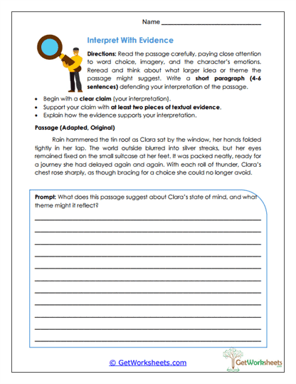 Evidence-Based Interpretation Worksheet