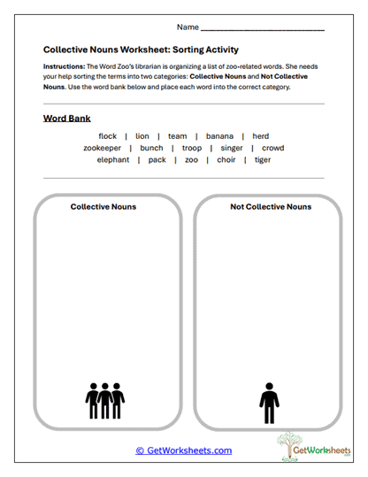 Sorting Collective Worksheet