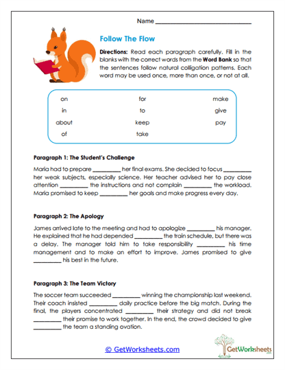 Follow The Flow Worksheet