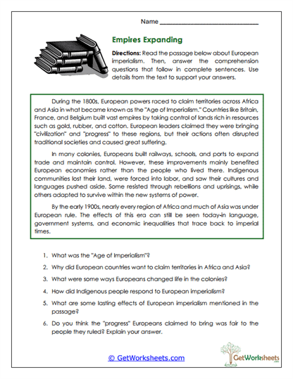 Voyages and Flags Worksheet