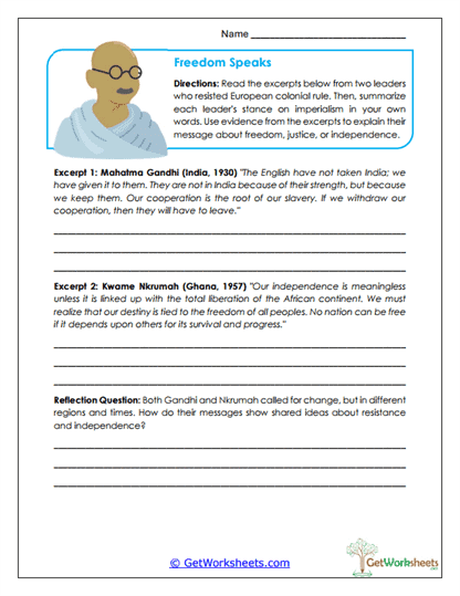 Imperialism Truth Check Worksheet