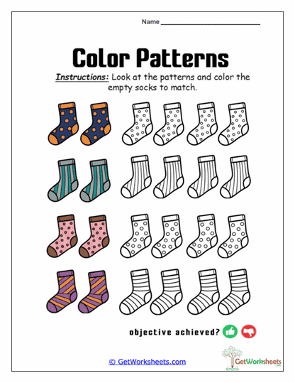Sock Style Echo Worksheet