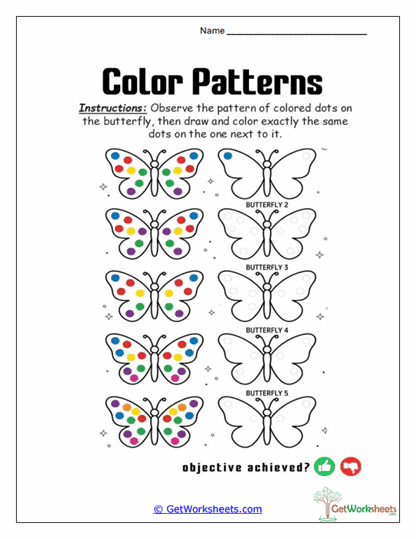 Butterfly Dot Mirror Worksheet