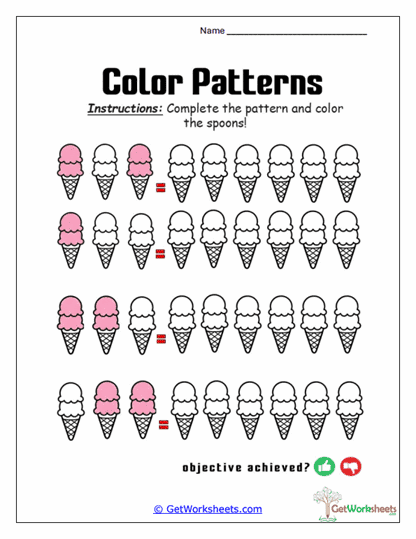 Ice Cream Scoop Logic Worksheet