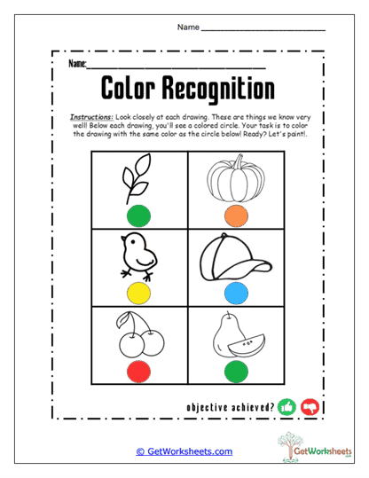 Color Clues Worksheet