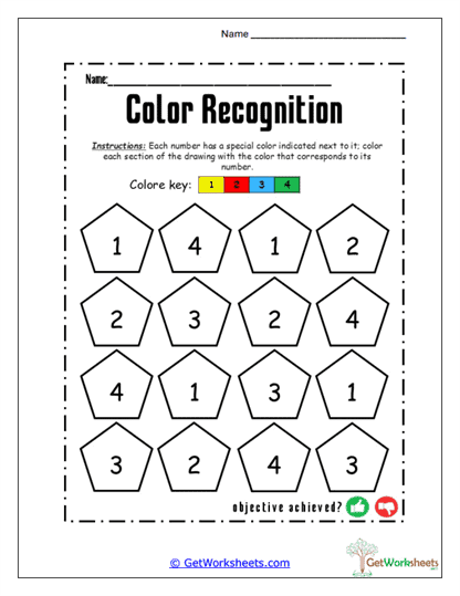 Color Code Worksheet