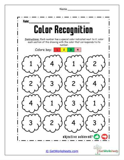 Color Clouds Worksheet